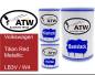 Preview: Volkswagen, Titian Red Metallic, LB3V / W4: 500ml Lackdose + 500ml Klarlack + 250ml Härter - Set, von ATW Autoteile West.